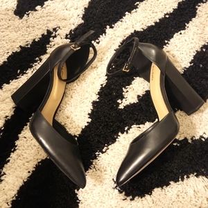 Aldo - Nicholes Black Leather Block Heels